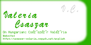 valeria csaszar business card